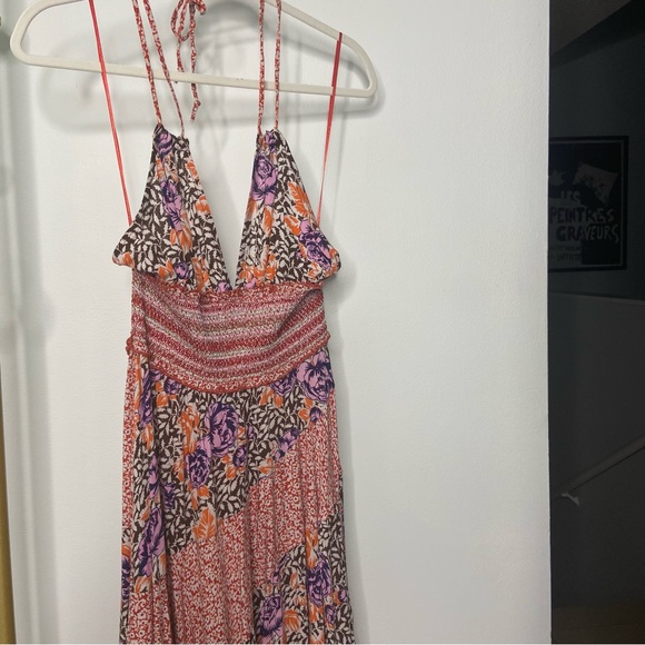 Free People Bohemian Hippie Halter Sundress XS - Picture 3 of 9